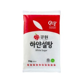 큐원 하얀설탕 3Kg 백설탕 업소용 대용량 흰설탕, 1개