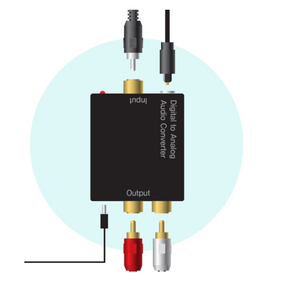 디지털 광 동축 오디오 to RCA 아날로그 컨버터 스피커 선 변환 NX655, 1개