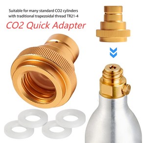 CO2 어댑터 연결 소다스트림 물 탄산 장치 듀오 아트 테라 CO2 실린더 TR21-4 수나사 부품 액세서리