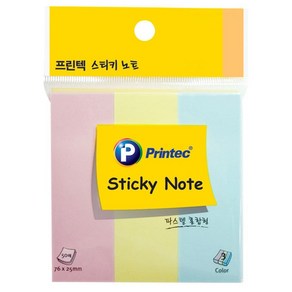 프린텍 A010 혼합스티키노트 파스텔3색 50매 76x25 beg*490ap, 본상품선택