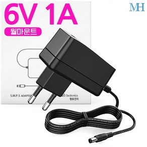 명호전자 6V 어댑터 DC 6V 500mA 0.5A 1A 2A 3A 아답터, 1개