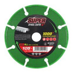 케이원 다이아몬드절단휠 4인치 금속 알미늄 타일 절단휠 (SUPERCUTS) 105MM, 1개