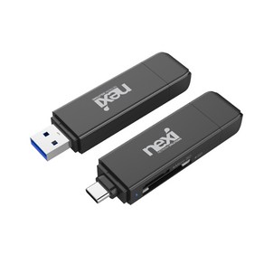 [NEXI] 넥시 USB3.1 & USB3.0 카드리더기 (NX610), 블랙, 1개