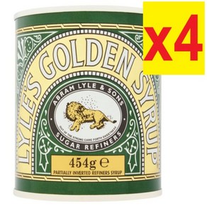 [영국발송] 454g 4캔 라일스 골든 시럽 틴 Lyles Golden Syup tin, 4개