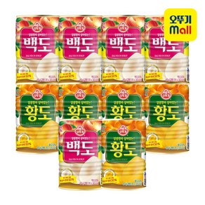 오뚜기 황도 5개+백도 5개, 1세트, 400g