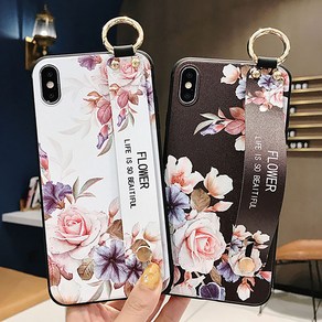 신서엔코 갤럭시 노트8 케이스 Galaxy Phone Case SCS-1547 블라썸 일러스트 핸드 스트랩 케이스