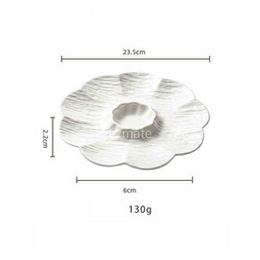 빈티지 플라워 세라믹 분리 접시 소스 요리 플레이팅, 1개
