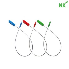 [식공구] 엔케이 관청소솔 (4cm 1.5M로드포함) / 배관 배수구 하수구 파이프 청소 식품공장 청소 도구 용품 해썹 HACCP, 1개, 빨강