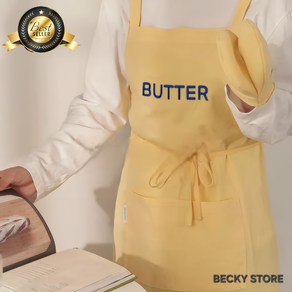 코튼 자수 감성 앞치마 홈 인테리어 BECKY STORE