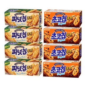 오리온 피넛칩쿠키 104g+초코칩쿠키 104g, 4세트, 104g