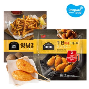 동원 미니 핫도그 x 3봉 OR 비케이알 케이준 양념감자 x 3봉 택1, 3개, 450g