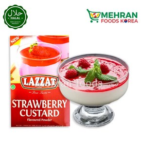 LAZZAT Stawbey Custad Powde 250g 딸기 커스타드 파우더, 1개