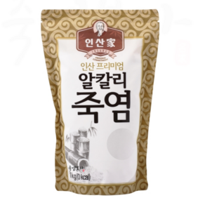 인산가 인산죽염 알칼리죽염 분말 1kg [인산가 건강간식 샘플 증정(천마차 커피 건빵] / 요리 양치 가글 비염 세안 [정품 판매자 사업자번호: 660-58-00496], 1개