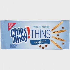 Chips Ahoy CHIPS AHOY Thins 오리지널 초콜릿 칩 쿠키 200g, 1개