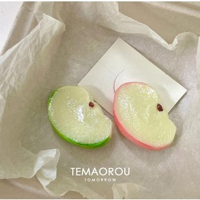 귀여운 사과 헤어 클립 헤어핀 머리악세서리 머리핀