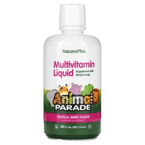 NatuesPlus Animal Paade 종합비타민 액상 열대 베리 887.1ml (30 fl oz), 30 액상 온스, 1개