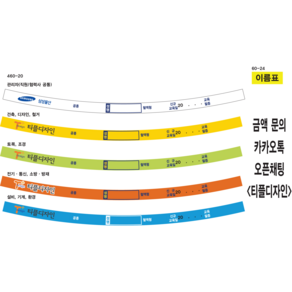 안전모띠지 안전모식별띠지 안전모신분확인, 1개