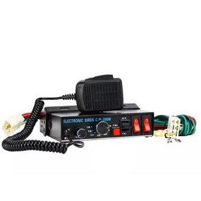 차량용 확성기 응급차 무선 마이크 24v 사이렌 12v, 24V 200W 호스트 + 사각 입 단일스피커, 1개