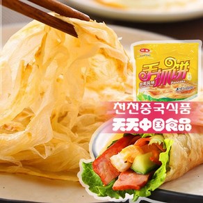 [천천중국식품]대만식 오리지널맛 전병1kg 써우좌빙 노란색 중국식 팬케이크 (비조리 냉동제품), 1개, 1kg