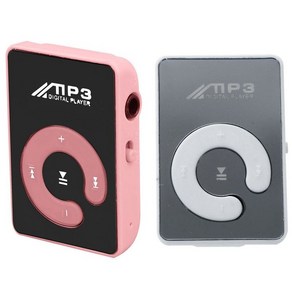 플레이어 2X 미니 미러 클립 USB 디지털 Mp3 음악 8GB SD TF 카드 지원 핑크 화이트