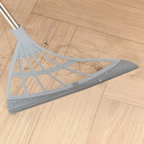 실리콘 빗자루 머리카락 화장실 유리창 청소 반려동물 털 물기제거, 그레이 80cm, 1개
