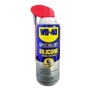 WD-40 실리콘 스프레이 윤활제 고무 플라스틱 코팅 520ml, 1개