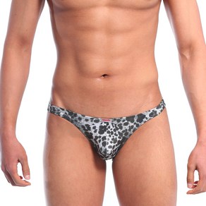 METROMALEWEAR [M2W] Metalic Leopard Silver Thong (6002-61)