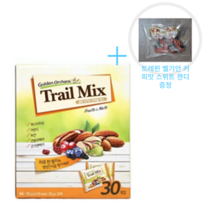 파라마운트 팜즈 골드 오차드 트레일 믹스 25g X 30개 / 하루견과 견과류 + 트레핀 벨기안 커피맛 스위트 캔디 증정, 1개