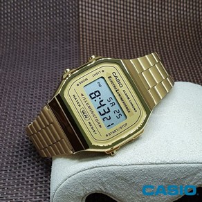 [정품]국내발송 카시오시계 CASIO A168WG-9W 디지털 스퀘어 빈티지 레트로 공용 메탈시계 금장시계