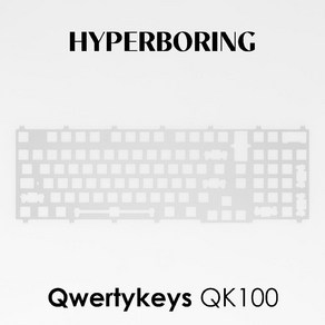 Qwetykeys QK100 맞춤형 기계식 키보드 액세서리 PC POM FR4 알루미늄, PC 스틸 가드