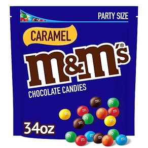 M&M'S Caamel Milk Chocolate Easte Egg Hunt Candy Pa M&M'S 카라멜 밀크 초콜릿 부활절 달걀 사냥 캔디 파티 크기 34온스 가, 1개, 963g