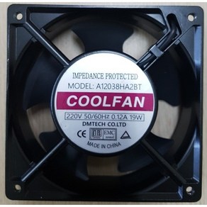 AC FAN 쿨링팬 팬모터 냉각팬 쿨러 슬리브타입 볼베어링 악세사리 120x25mm 120X38mm A1225A2HBT A1225A2HST A12038A2HST A1238HA2BT, A12038(볼베어링타입), 1개