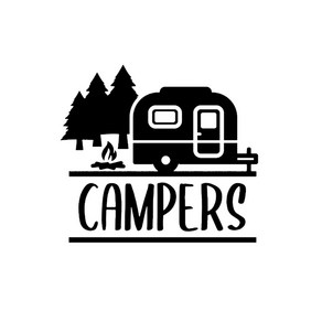 자동차 포인트 0001 캠퍼CAMPERS 스티커(M), 옐로우, 1개