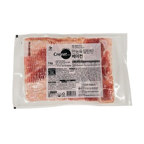 CJ 크레잇 육질탄탄 베이컨 1kg(베이컨슬라이스/쉐프솔루션), 1개, 1kg