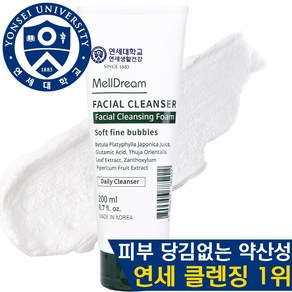 멜드림 보습 페이셜 워시 대용량 버블 약산성 수부지 딥 클렌징 폼 200ml, 1개