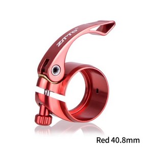 ZTTO MTB 접이식 자전거 시트 포스트 클램프 퀵 릴리스 잠금 초경량 튜브 마운트 39.8 40.8mm 33.9mm, [06] JX072 40.8mm RED, 9.JX072 40.8mm RED, 1개
