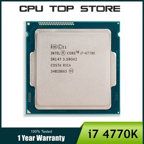 인텔 코어 i7 4770K 프로세서 LGA 1150 SR147 3.5GHz 쿼드 코어 데스크탑 CPU