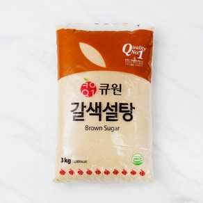 [메가마트]큐원 갈색설탕 3kg, 1개, 상세페이지 참조