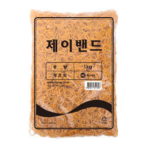 하나제이 노란고무줄 1kg 30 x 1.3mm 제이밴드, 1개