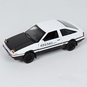 다이캐스트 128 영화 자동차 합금 모델 시뮬레이션 금속 사운드 라이트 장난감 선물 INITIAL D AE86, 2) White 2, 1개