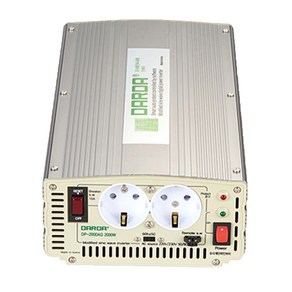 DARDA 차량용 유사계단파 인버터 DP-2000AQ 배터리 DC 12V 2000W 2kw 다르다 피앤케이하이테크 2k국산정품 자동차용 안전인증, 1개