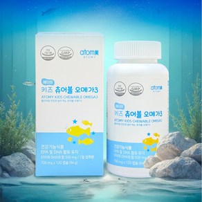 애터미 키즈 츄어블 오메가3 (900mg x 120캡슐), 1개, 108g