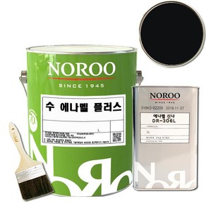 노루페인트 목재 철재용 유성페인트 슈퍼에나멜 플러스4L, 4L, 1개, 흑색(유광)