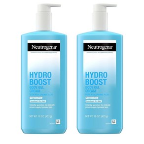 Neutogena 뉴트로지나 Hydo Boost 바디 젤 크림 히알루론산 함유된 하이드레이팅 로션 모이스처라이저 473.2ml(16온스) (2팩) 250748, 453g, 2개