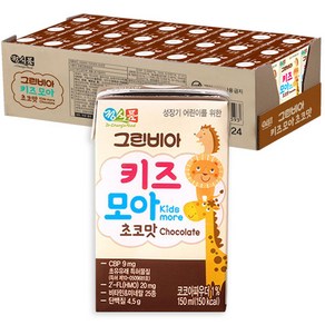 정식품 그린비아 키즈모아 초코맛 24팩 (1box), 24개, 150ml