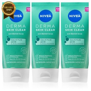 니베아Nivea 더마 스킨 클리어 안티 블레미쉬 스크럽 150Ml 3개