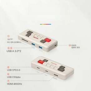 맥킨토시 디자인 도킹 스테이션 확장 스크린 C타입 포트 USB 허브 멀티 도크, 키보드 스타일, 1개