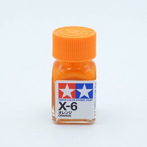 타미야 X6 오렌지 유광 10ml 에나멜도료 TAMIYA, 1개