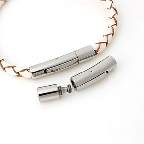 비즈아이 [9-463-04]가죽마감장식4mm용 민자바똑딱장식 28x6mm 스텐레스 1쌍