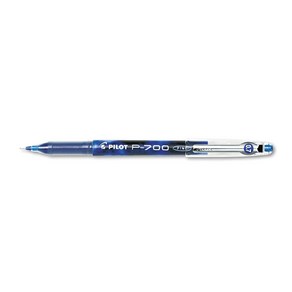 Pilot Pecise P-700 젤 잉크 롤링 볼 스틱 펜 마블 배럴 파인 포인트 0.7mm 레드 12개 팩, Blue